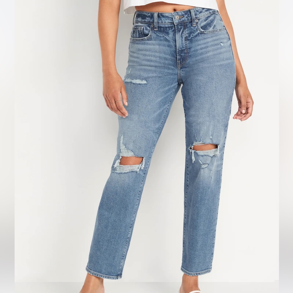 High-Waisted OG Loose Ripped Jeans for Women